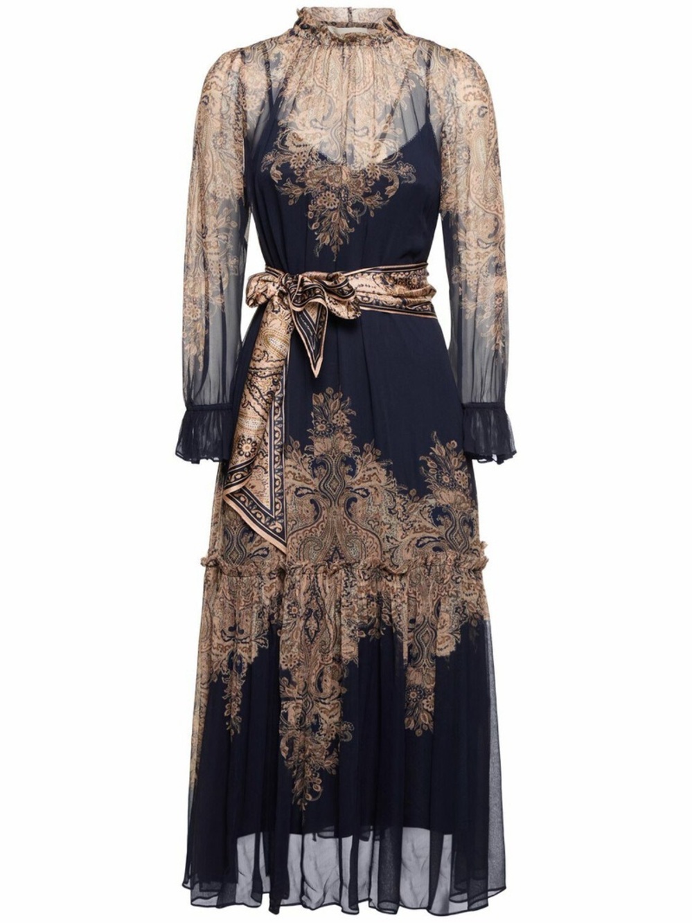 ZIMMERMANN Natura Tubular Silk midi dress